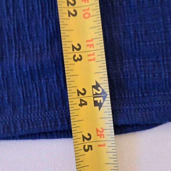 Max Studio Womens Blue Cinched Short Sleeve Plus Size Top - Picture 7 of 10